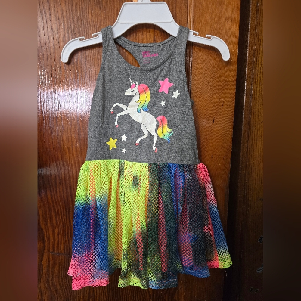 Girls Unicorn Rainbow Dress Size 3T